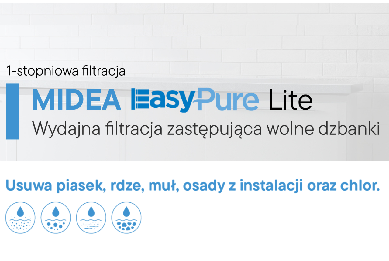 Filtr EasyPure Lite co usuwa - schemat wizualny